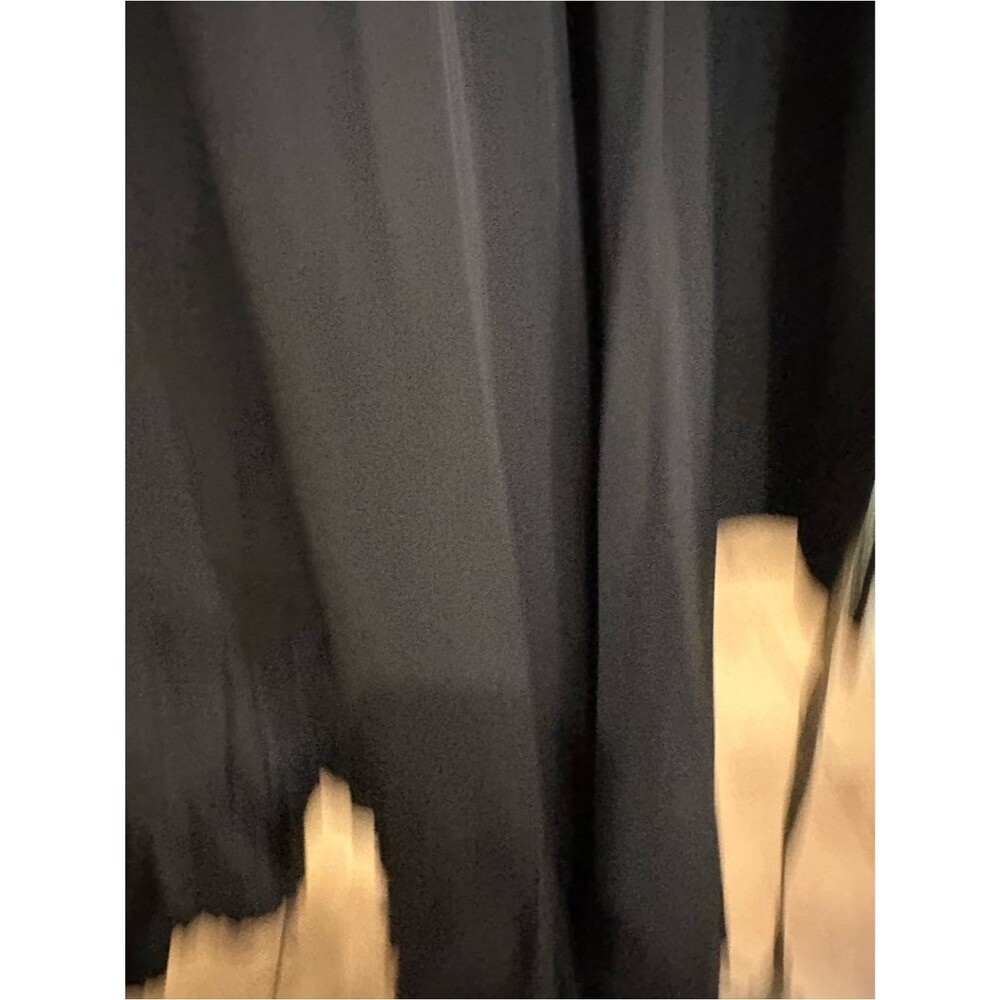 Madonna & Co Black Pleated-Trim Long Sleeve Women's Dress Sz L - Picture 5 of 8